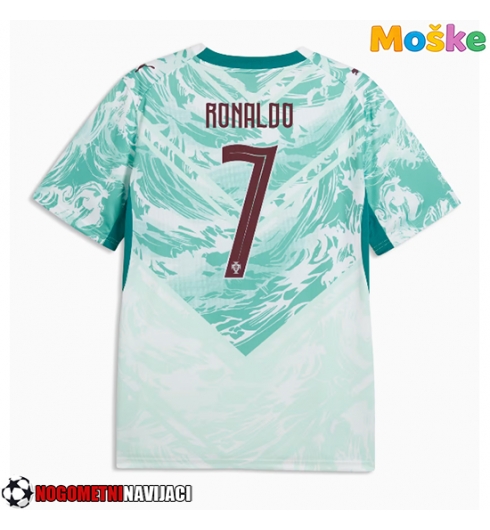 Moške Nogometnih dresov Portugalska Cristiano Ronaldo #7 Gostujoči SP 2026 Kratki rokavi Moške Nogometnih dresov Portugalska Cristiano Ronaldo #7 Gostujoči SP 2026 Kratki rokavi